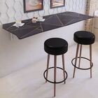 Mesa De Parede Dobrável 130x46cm Com 2 Banquetas - Cor Lux