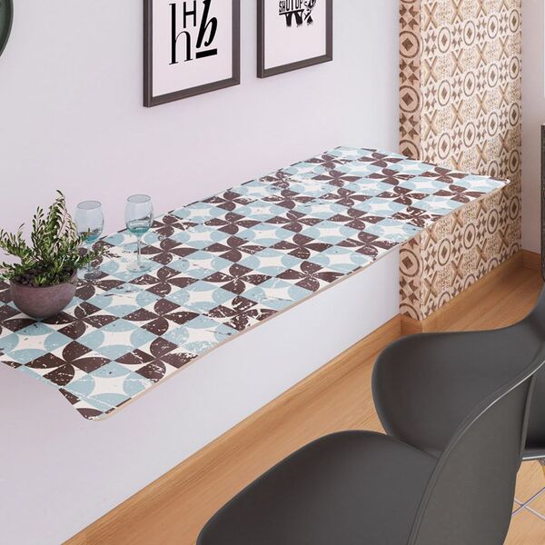 Mesa De Parede Dobrável 130x46cm - Cor Napoli