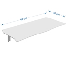 Mesa De Parede Dobrável 68x46cm - Cor Carvalho