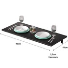 Mesa De Parede Dobravel Supensa Com Suporte 90x45