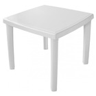 Mesa De Plástico Quadrada 4 Lugares Pés De Plástico Me3 Branco