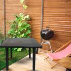 Mesa De Plástico Quadrada 90cm Preta Desmontável