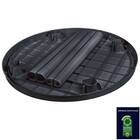 Mesa De Plástico Redonda 94cm Preta Desmontável