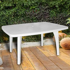 Mesa De Plástico Retangular Desmontável Tiradentes Branca