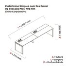 Mesa De Plataforma Simples Para 2 Pessoas Corporativa 120x792