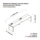 Mesa De Plataforma Simples Para 2 Pessoas Corporativa 120x792