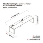 Mesa De Plataforma Simples Para 2 Pessoas Corporativa 140x792