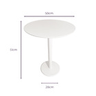 Mesa De Quarto Lateral Monopé De Laca 50 Cm - Branca