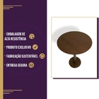 Mesa De Quarto Lateral Monopé De Madeira 50 Cm - Castanho