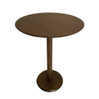 Mesa De Quarto Lateral Monopé De Madeira 50 Cm - Castanho