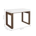 Mesa De Quarto Utah Branco Nogal