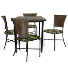 Mesa De Quatro Cadeira Gramado Jogo De Área Jardim Móveis Int