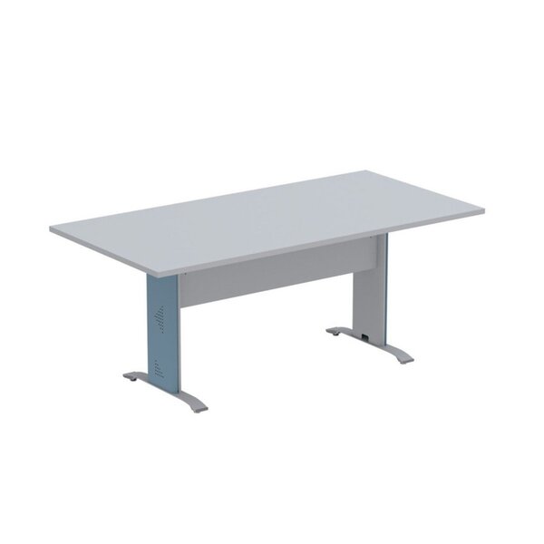 Mesa De Reunião 160x90cm Aretto Cinza/azul Dali