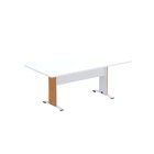 Mesa De Reunião 180x90cm Mr1800at Aretto Branco/laranja Picas