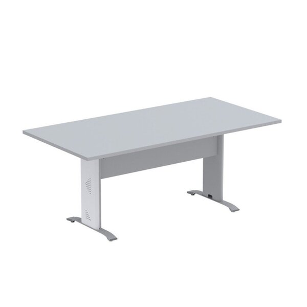 Mesa De Reunião 180x90cm Mr1800at Aretto Cinza/branco
