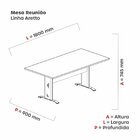 Mesa De Reunião 180x90cm Mr1800at Branco/lilás