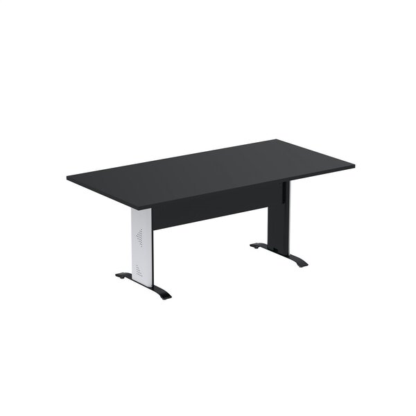 Mesa De Reunião 180x90cm Mr1800at Preto/branco