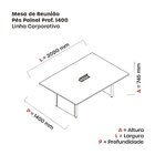 Mesa De Reunião 2000x1400 Mrcpb2014pp Cinza/branco