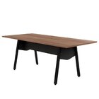 Mesa De Reunião 200cm Para 8 Pessoas Com Tampo Chanfrado Indu