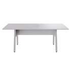 Mesa De Reunião 200cm Para 8 Pessoas Com Tampo Chanfrado Indu