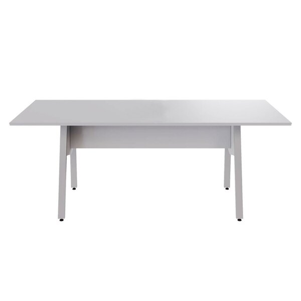 Mesa De Reunião 200cm Para 8 Pessoas Com Tampo Chanfrado Indu