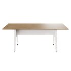 Mesa De Reunião 200cm Para 8 Pessoas Com Tampo Chanfrado Indu