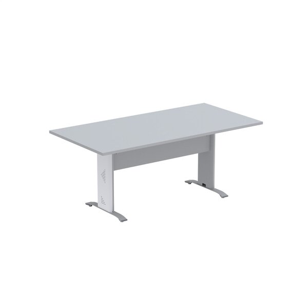 Mesa De Reunião 200x90cm Mr2000at Cinza/branco