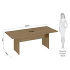 Mesa De Reunião 200x90cm Para Escritório Marrom Fresno