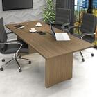 Mesa De Reunião 200x90cm Para Escritório Marrom Fresno