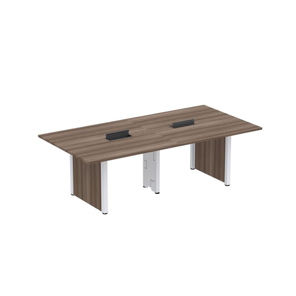 Mesa De Reunião 2400x1200 Mrcpb2412pp Walnut/branco