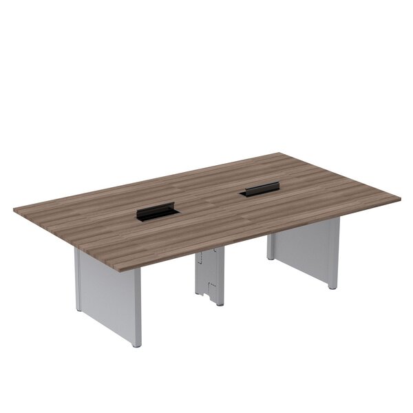Mesa De Reunião 2400x1200 Mrcpb2412pp Walnut/cinza