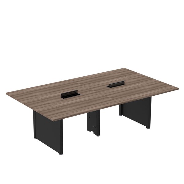 Mesa De Reunião 2400x1200 Mrcpb2412pp Walnut/preto