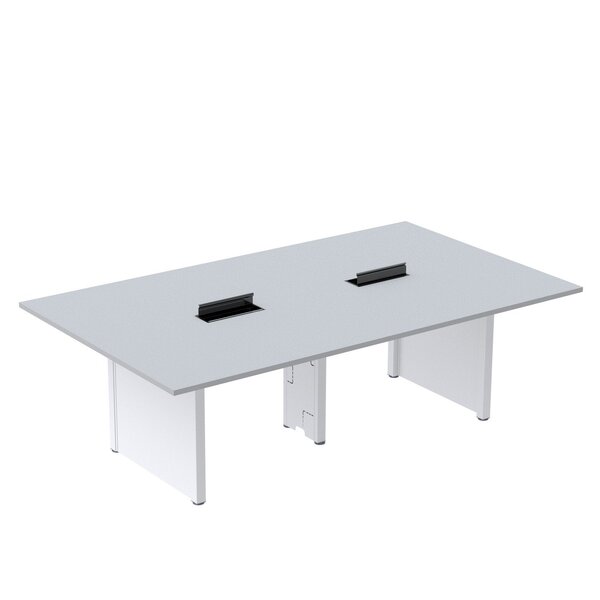 Mesa De Reunião 2400x1400 Mrcpb2414pp Cinza/branco