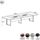 Mesa De Reunião 360cm Corporativa 6 Pessoas Com Caixa De Toma