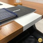 Mesa De Reunião 6 Lugares Com Caixa De Tomada Tampo Em Tambur