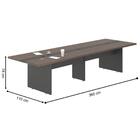 Mesa De Reunião 8 Lugares Com Faixa Lyon Freijó Preto