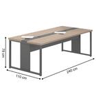 Mesa De Reunião Caixa E Faixa 2,40 M Roma Nogueira Preto