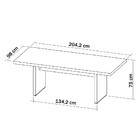 Mesa De Reunião Charuto/preto 006104 - Artany