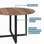 Mesa De Reunião Circular Pé Metálico D1200 Expresso Móveis No
