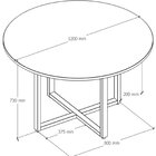 Mesa De Reunião Circular Pé Metálico D1200 Expresso Móveis No