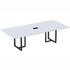 Mesa De Reunião Com Caixa De Tomada 260 X 120 Cm Pé Tubular P