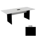 Mesa De Reunião Com Caixa De Tomada Retangular 200 X 90 Cm Pé