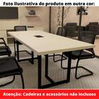 Mesa De Reunião Com Caixa De Tomada Retangular 200x90 Cm Pé T