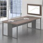 Mesa De Reunião Com Painel Tv 40 Pol Porto Freijó Preto