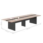 Mesa De Reunião Executiva Premium 3,60m 8 Pessoas Nogueira