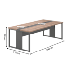 Mesa De Reunião Para Escritório Com Caixa De Tomada
