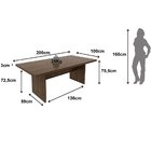 Mesa De Reunião Para Escritório Grande Nogal