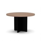 Mesa De Reunião Para Escritório Redonda 120cm Pe40  Noce Natu