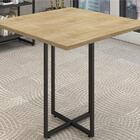 Mesa De Reunião Quadrada Lulu Natura Preto