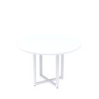 Mesa De Reunião Redonda 100cm Mrr1100p25tub Branco